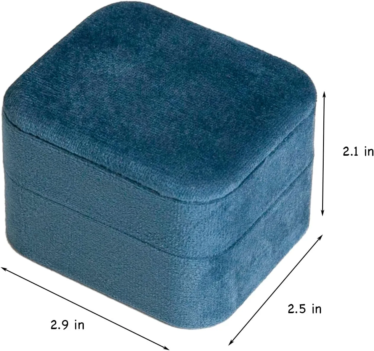 Customizable Velvet Ring Jewelry Box, Travel Jewelry Case, Travel Jewelry Organizer, Jewelry Box for Women and Girls, Small Jewelry Organizer (Dark Blue, Ring Box)