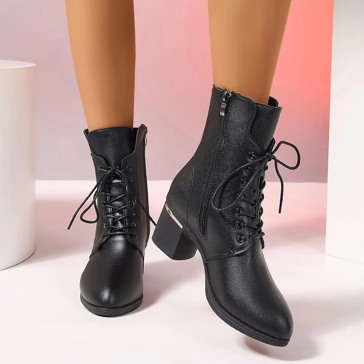 Cute Boots Wide Ankle Boots for Women Heeled Ankle Boots Brown Boots for Women Boots for Women Ankle Booties High Heel Ankle Boot for Sprained Ankle Short
