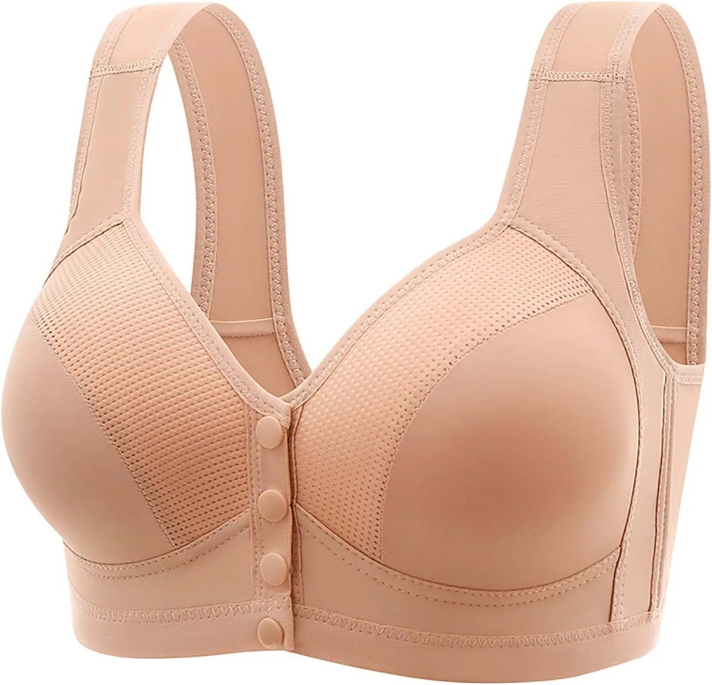 Daisy Bras, Everyday Bras, Front-Close Wireless Bra,lace Bra with Stay-in Straps, Racerback Workout Gym Yoga Bras