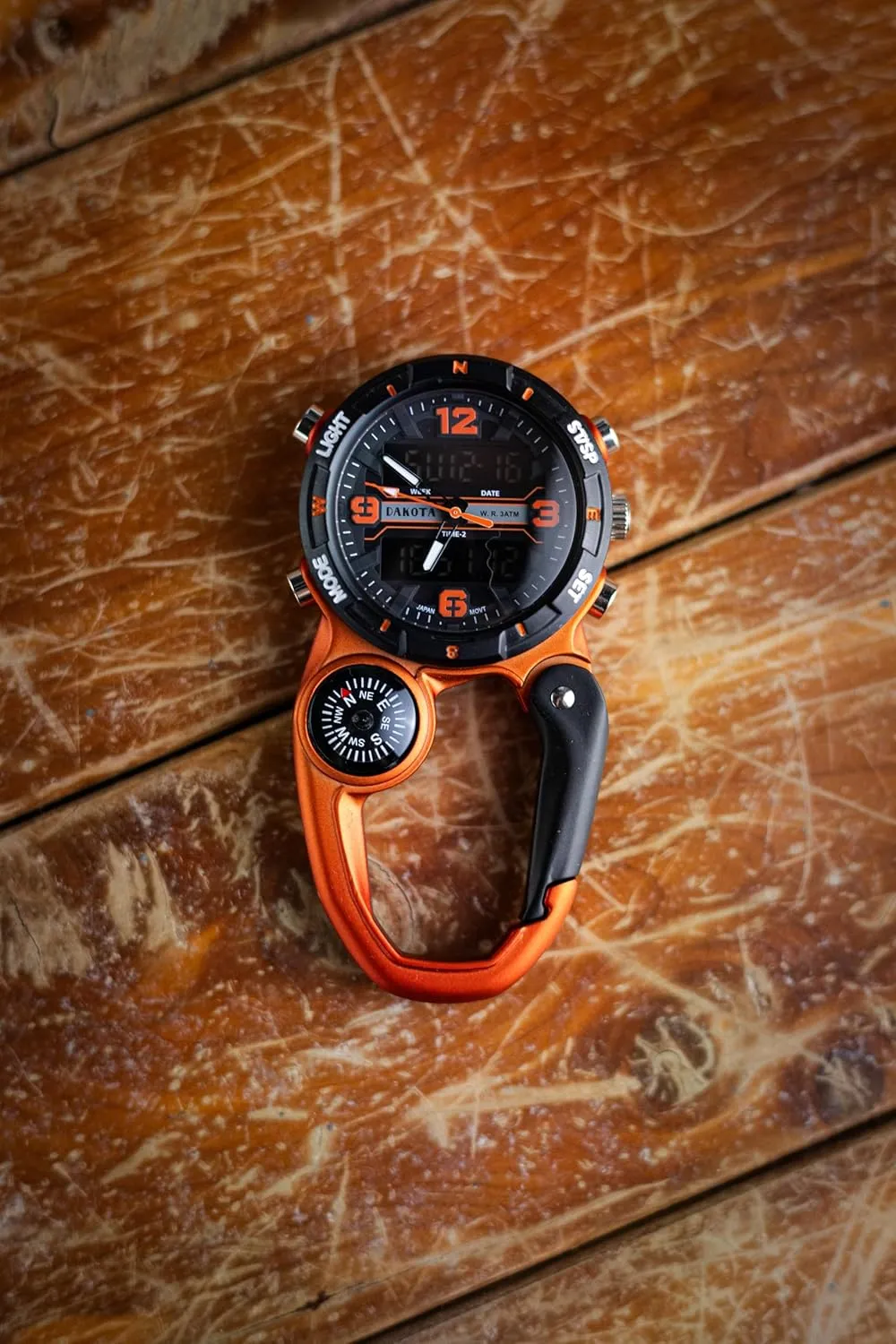 Dakota Digital Clip, Quality Pocket Watch, Fob Alarm, Stopwatch, Timer and Dual Time, Premium Durability Outdoor Gifts for Men, Use for Fishing Hunting, and More, Tactical Digital, Clip On Watch