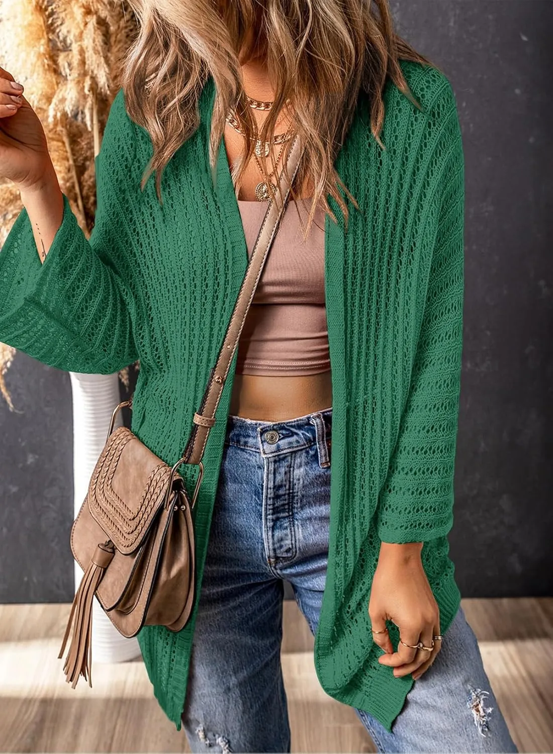 Dokotoo Lightweight Cardigan Loose 2025 Vacation Trendy Beach Crochet Sweaters