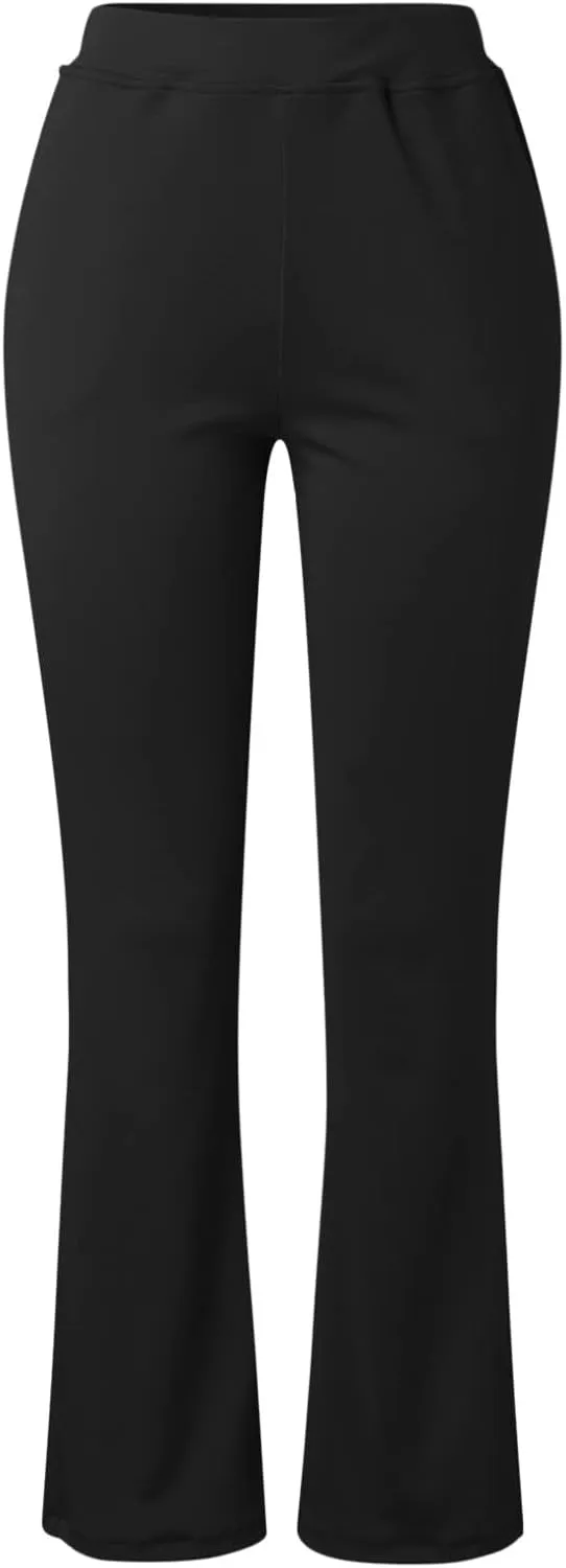 Dress Pants Women Business Casual Work Pants Ladies High Waist Stretchy Trousers