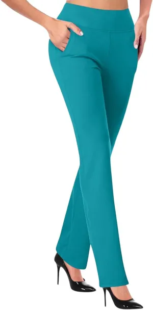 Dress Pants Women Business Casual Work Pants Ladies High Waist Stretchy Trousers