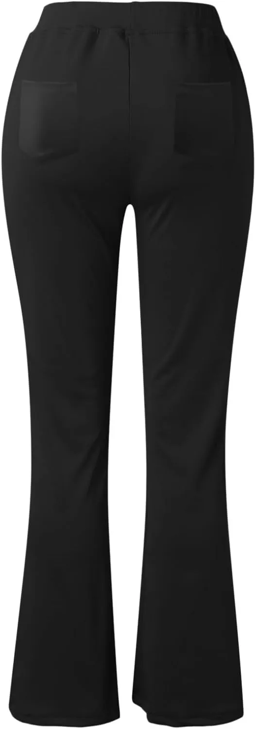Dress Pants Women Business Casual Work Pants Ladies High Waist Stretchy Trousers