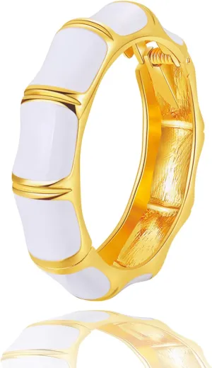 Dripping Oil Bracelets for Women Vintage Enamel Gold Cuff Dripping Oil Bangle Bracelets for Sixteen Jewelry Spring Opening for Wife Girlfriend Birthday Christmas Mother Day