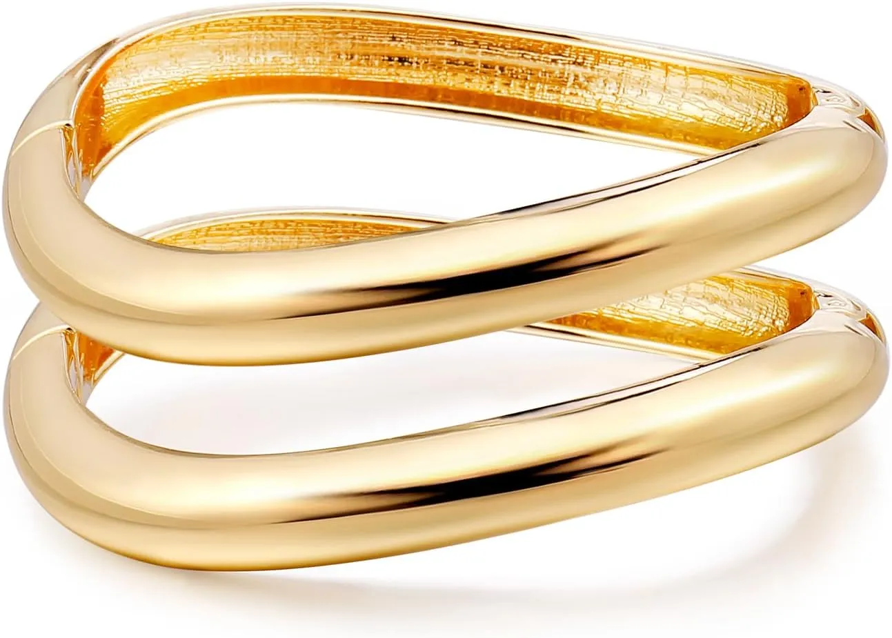 Elegance 11 designs Gold Cuff Bangle Bracelets For Women Set Chunky Trendy Hinged Irregular Cuff Open Wide Gold Bracelet Minimalist Jewelry Gift 2pcs