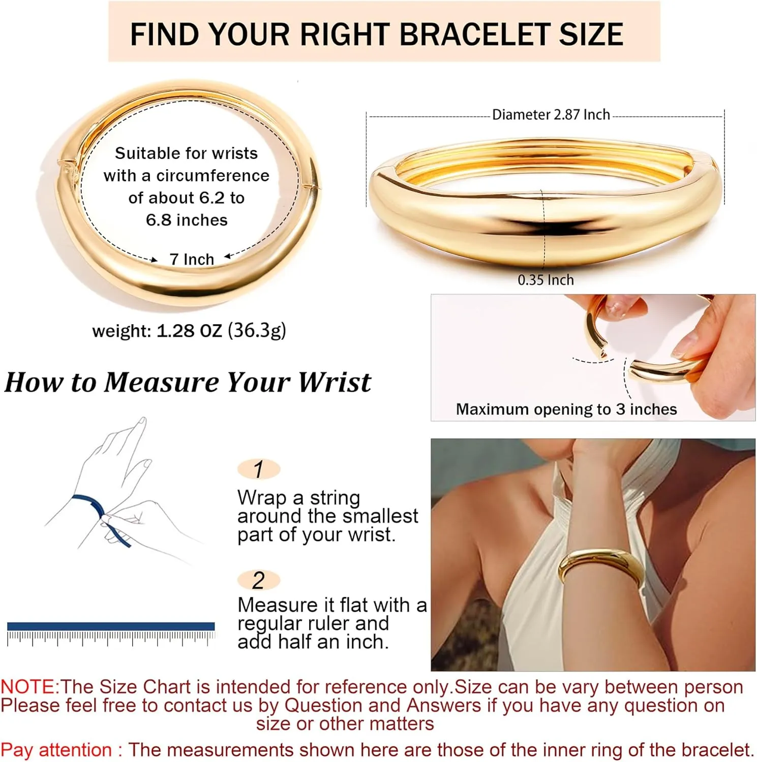Elegance 11 designs Gold Cuff Bangle Bracelets For Women Trendy Hinged Cuff Open Wide Chunky Gold Bracelet Minimalist Bangle Jewelry Gift