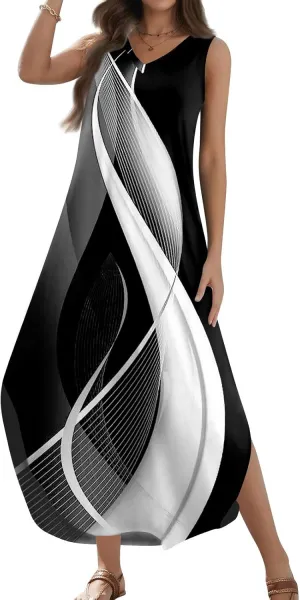 Elegant Sleeveless Maxi Dress for Women 2025 Dresses for Women, Resort Wear, and Hawaiian Sun Dress