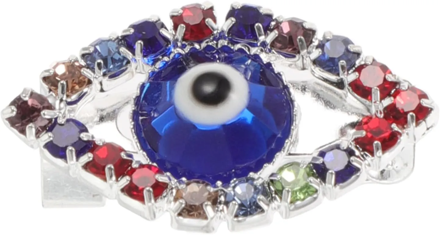 Evil Eye Brooch Pin Rhinestones Retro Jewelry for Women Unique Fashion Accessory for Cardigans Shawls and Scarves Distinctive Brooches