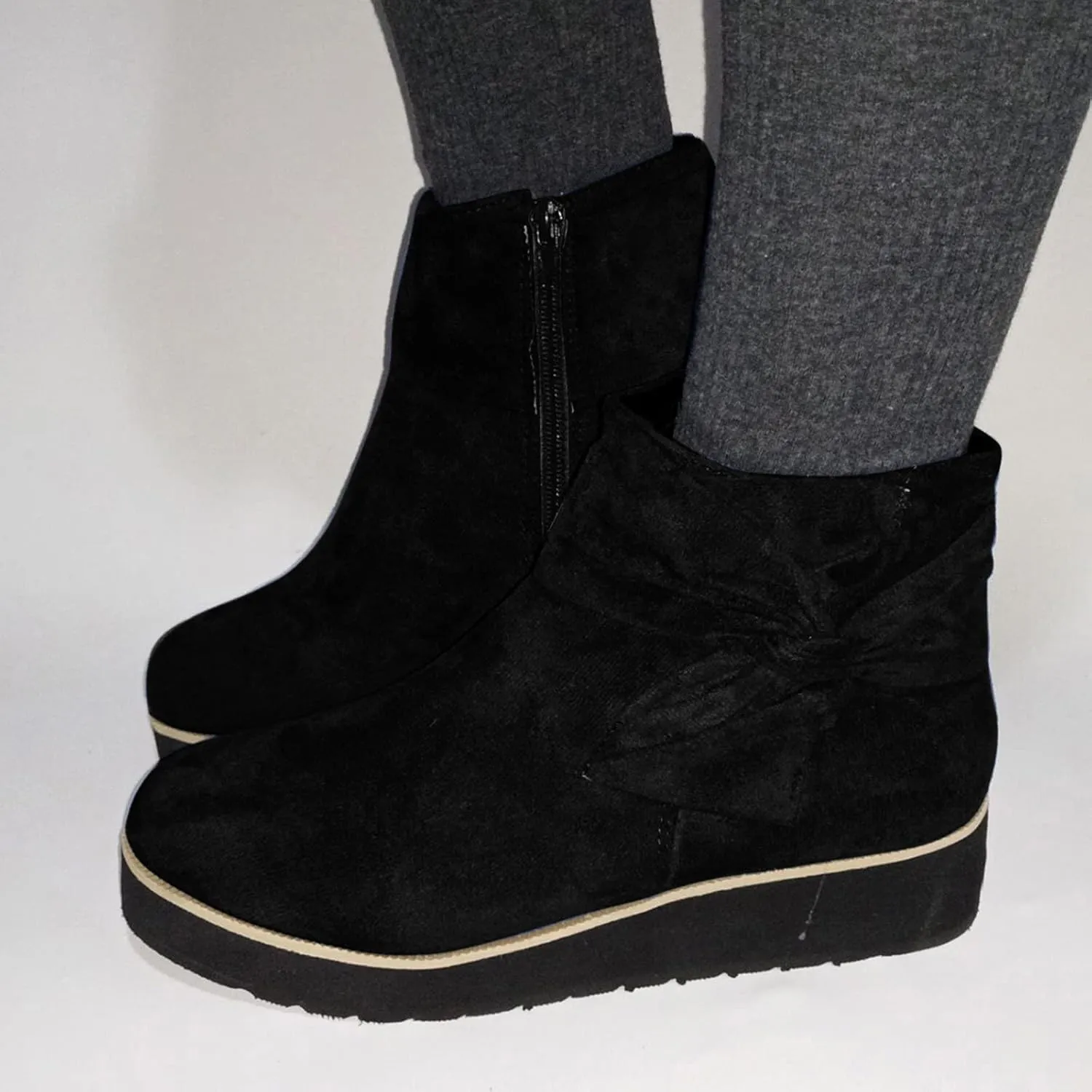 Fall Booties Flat Boots Women Winter Heels for Women Women Boots Wide Width Black Heeled Ankle Boots for Women Womens Ankle Booties Black Suede Size 12
