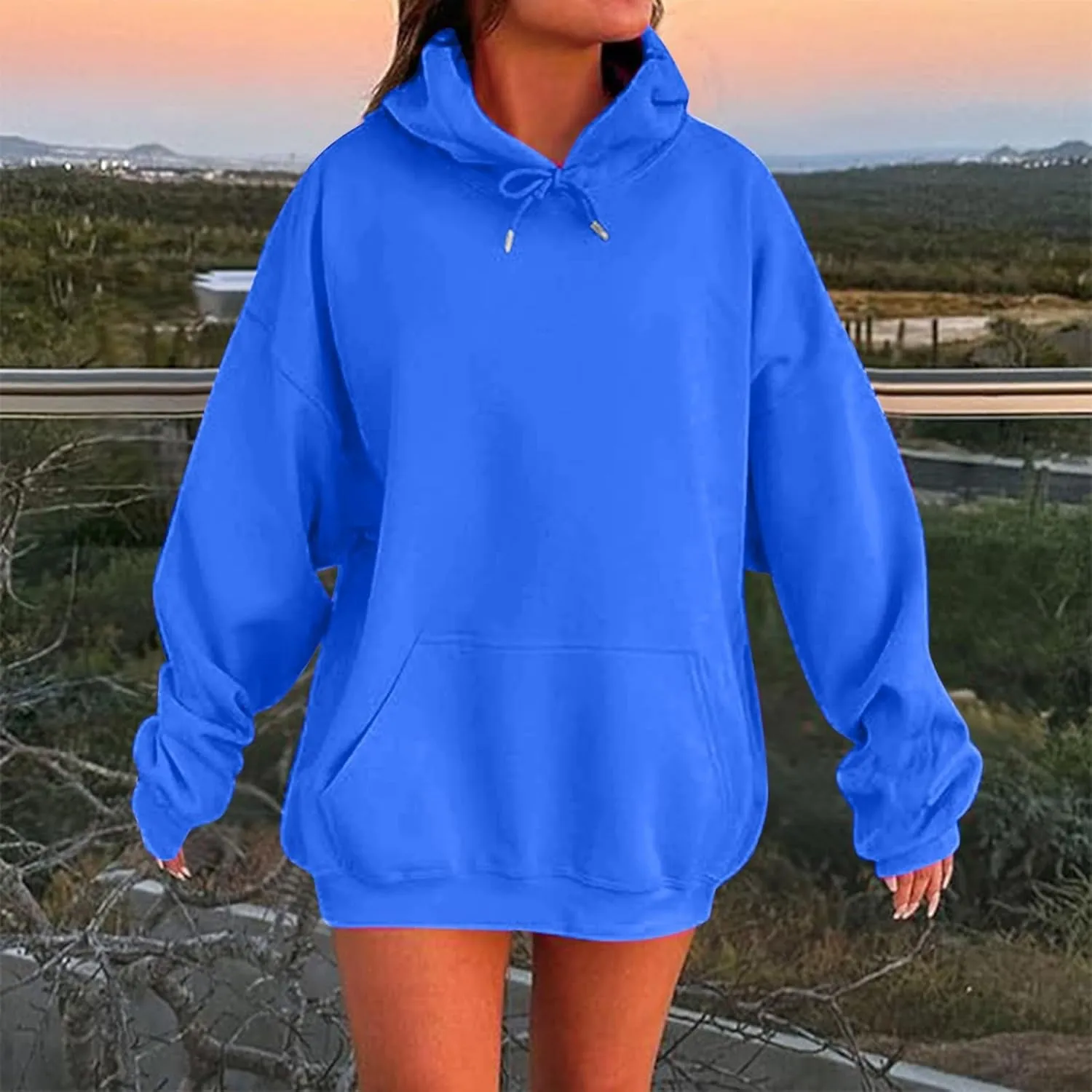 Fall Hooded Sweatshirts for Women 2025 Trendy Womens Oversized Hoodies Winter Cute Drawstring Pullover Sweatshirts