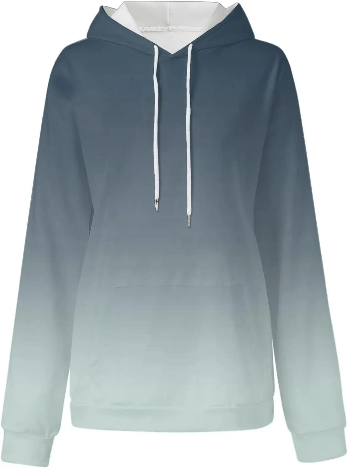 Fashion Tie Dye Hoodies For Women Pocket Long Sleeve Drawstring Oversized Pullover Fall Winter Gradient Sweatshirts