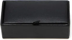 Faux Leather Travel Cufflinks Rings Storage Box for Case for Cufflinks Luxury Display Jewelry for Case Storage Cuff Link, Black