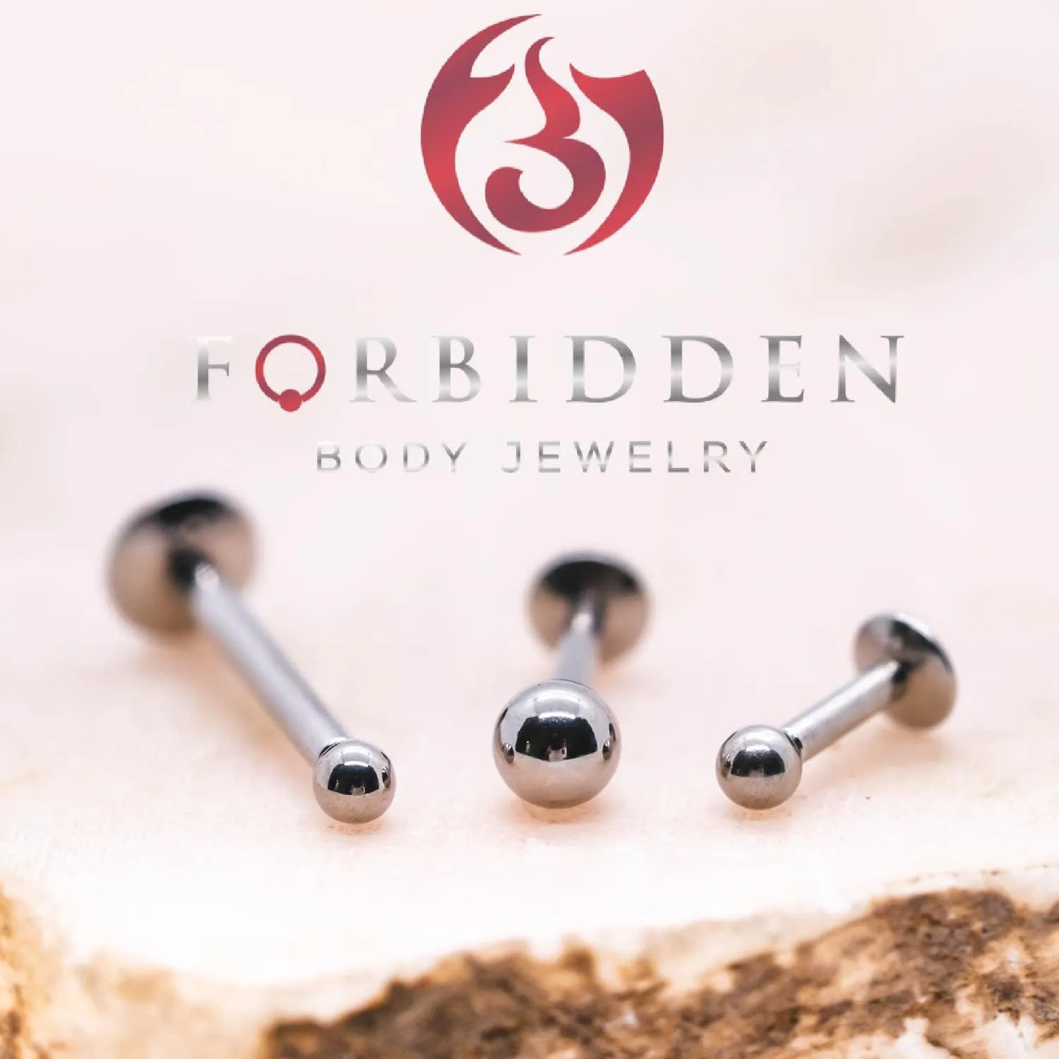 Forbidden Body Jewelry Piercing Jewelry, Tragus Piercing Jewelry, Tragus Jewelry, 14G-18G Internally Threaded Surgical Steel, Helix Earring and Labret Stud with Ball Top