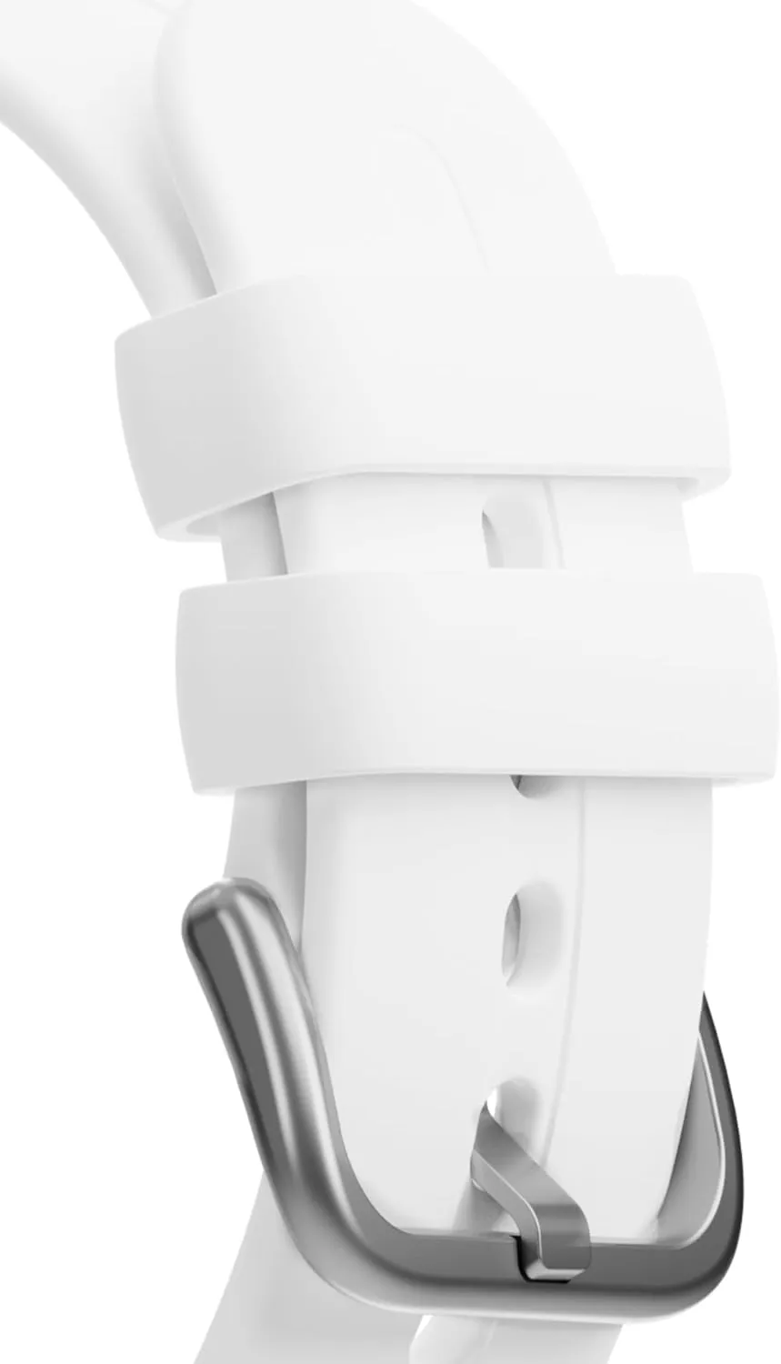 Gabb Watch Style Band - Kids Watch Band Replacement, Flexible, Waterproof Soft Silicone for All Watches, Easily Adjustable, Sweatproof and High-Performance Silicone (Arctic White)