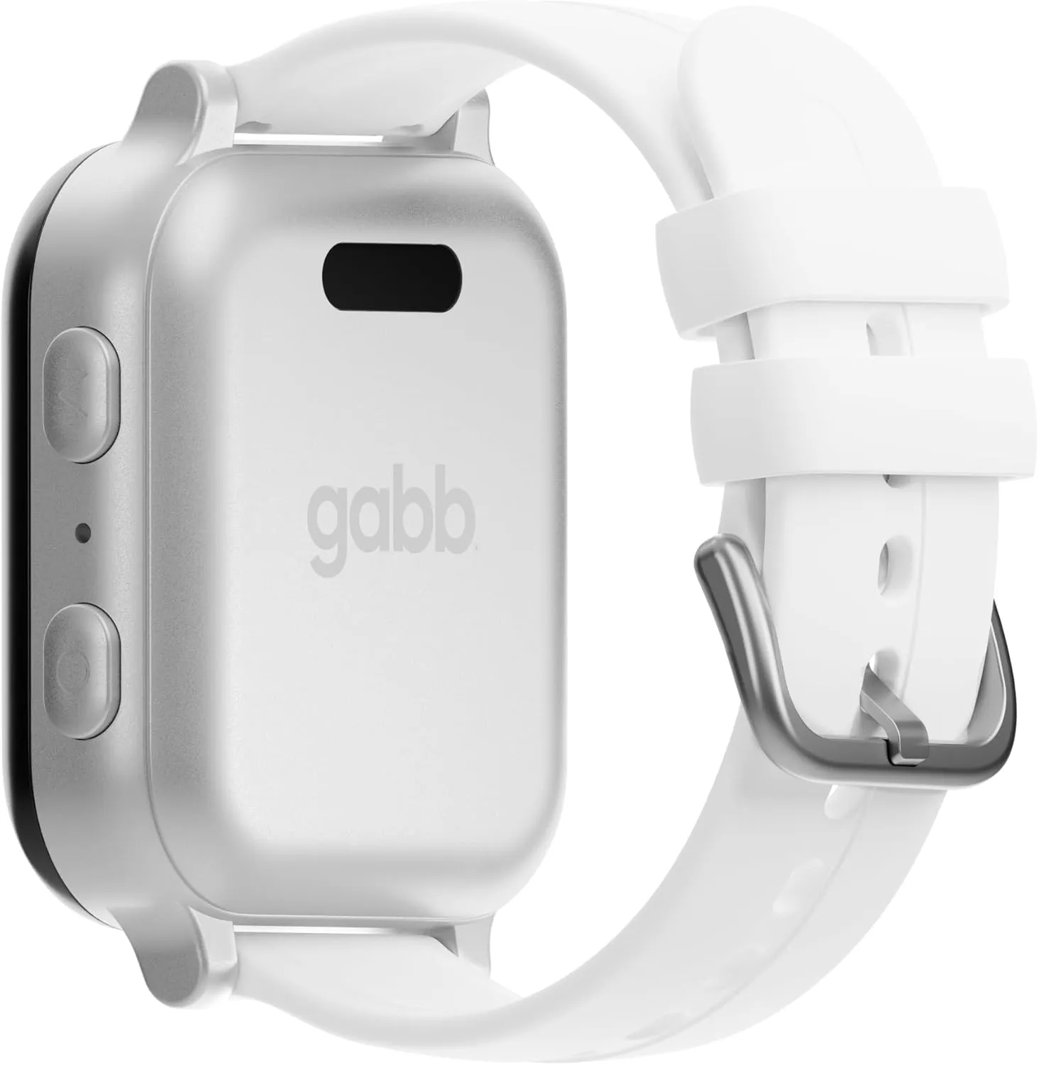 Gabb Watch Style Band - Kids Watch Band Replacement, Flexible, Waterproof Soft Silicone for All Watches, Easily Adjustable, Sweatproof and High-Performance Silicone (Arctic White)