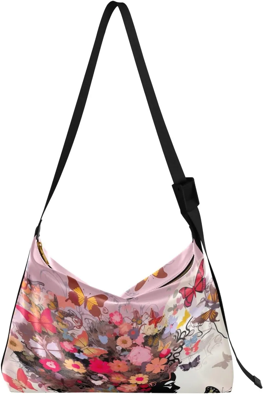 GAIGEO Tropical Tropical Leaves and Plants Shoulder Sling Bag for Men, Leather Shoulder Bag, Bag with Shoulder Strap