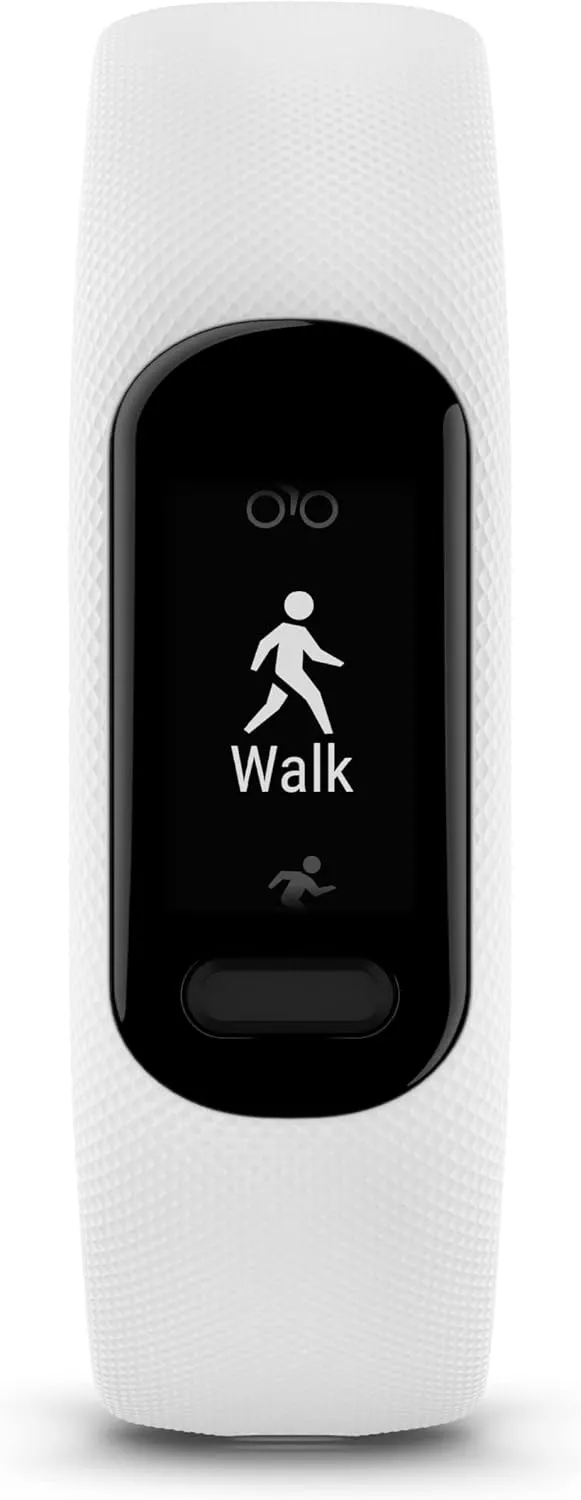 Garmin vvosmart 5, Fitness Tracker, Long-Lasting Battery, Simple Design, White