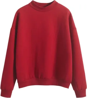 GIERIDUC Womens Oversized Sweatshirts Crewneck Long Sleeve Tops Fleece Pullover Fall Fashion Clothes Trendy Y2K Outfits