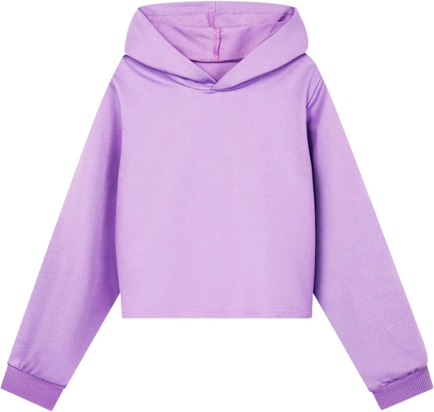 Girls' Sweatsuit Tracksuit 2 Piece Fleece Pullover Cropped Tops Sweatshirt Fleece Jogger Pants Soft Set for Girls
