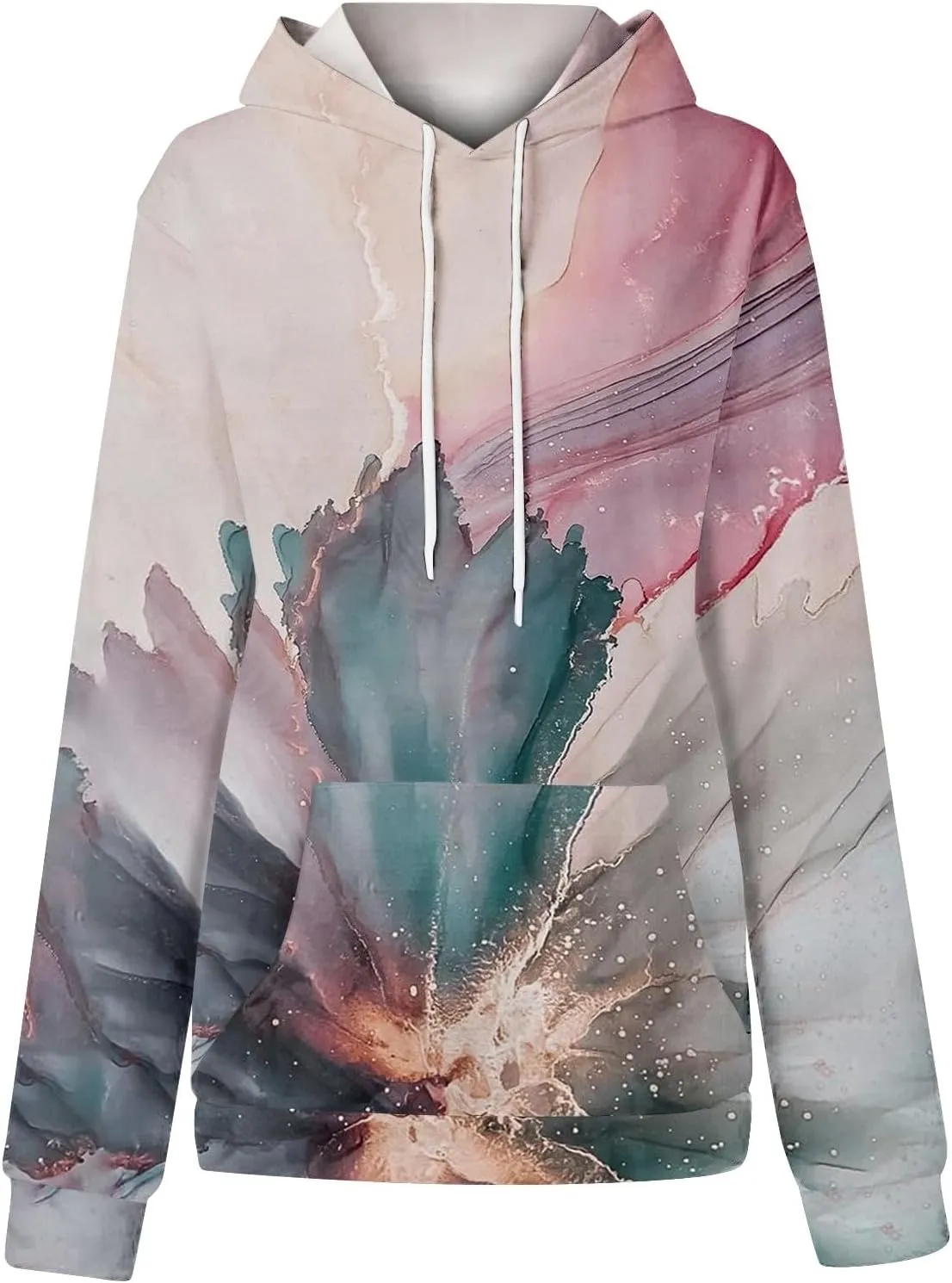 GOFULY Women'S Fashion Hoodies & Sweatshirts Long Sleeve Drawstring Sweatshirts Tie Dye Fall Pullover Winter Sweatshirts