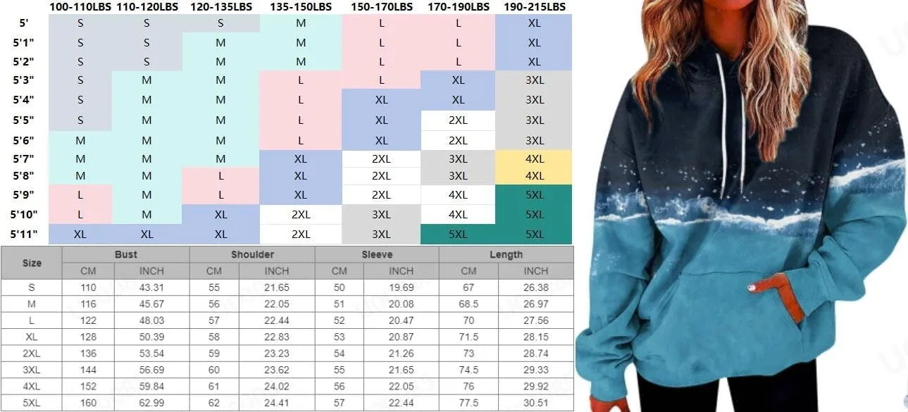 GOFULY Women'S Fashion Hoodies & Sweatshirts Long Sleeve Drawstring Sweatshirts Tie Dye Fall Pullover Winter Sweatshirts