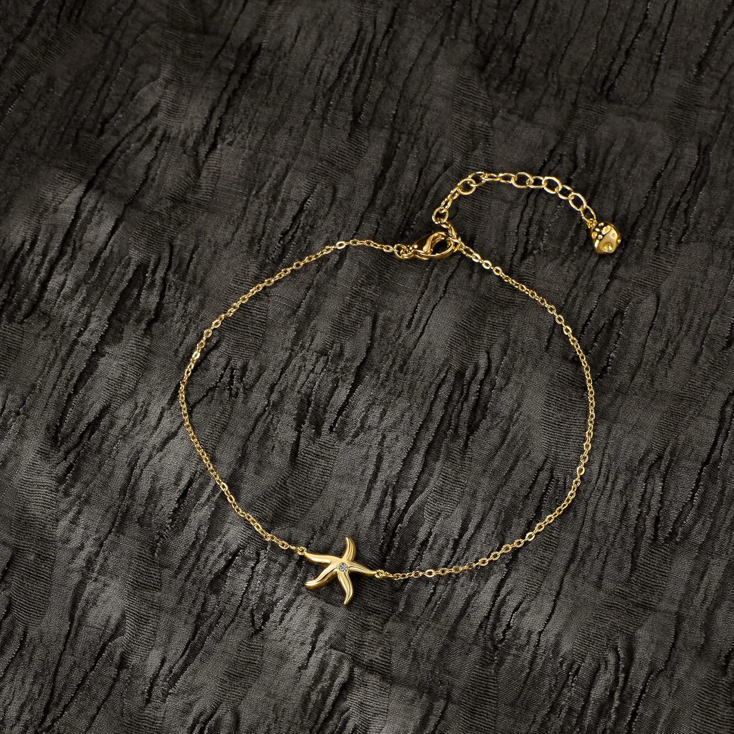 Gold Ankle Bracelets for Women, 14K Gold Plated Anklets Adjustable Cuban Link Anklets Set Tiny Cute Summer Barefoot Jewelry Gift.