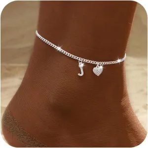 Gold Anklets for Women Waterproof 14k Plated Gold Layered Ankle Bracelets for Women Trendy Cute Simple Anklets Beach summer Jewelry Minimalist Gift for Women