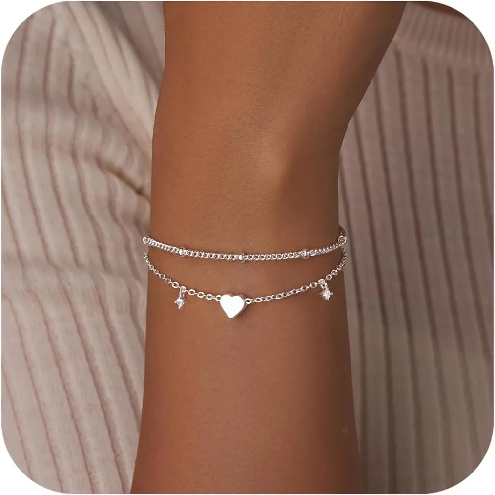 Gold Bracelets for Women, Dainty Gold Jewelry Gifts for Women, 14k Gold Bracelets for Women Non Tarnish, Trendy Gold Bracelet Waterproof, Gold Accessories for women