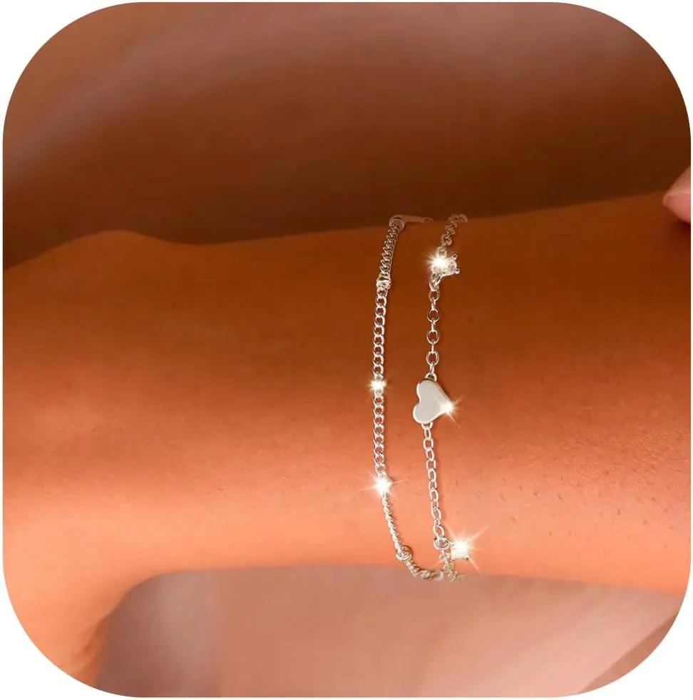 Gold Bracelets for Women, Dainty Gold Jewelry Gifts for Women, 14k Gold Bracelets for Women Non Tarnish, Trendy Gold Bracelet Waterproof, Gold Accessories for women