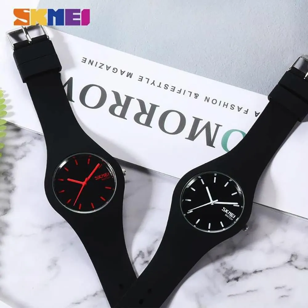 Gosasa Casual Simple Style Silicone Strap Women Men Sports Watches 30M Waterproof