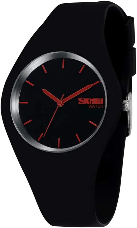 Gosasa Casual Simple Style Silicone Strap Women Men Sports Watches 30M Waterproof