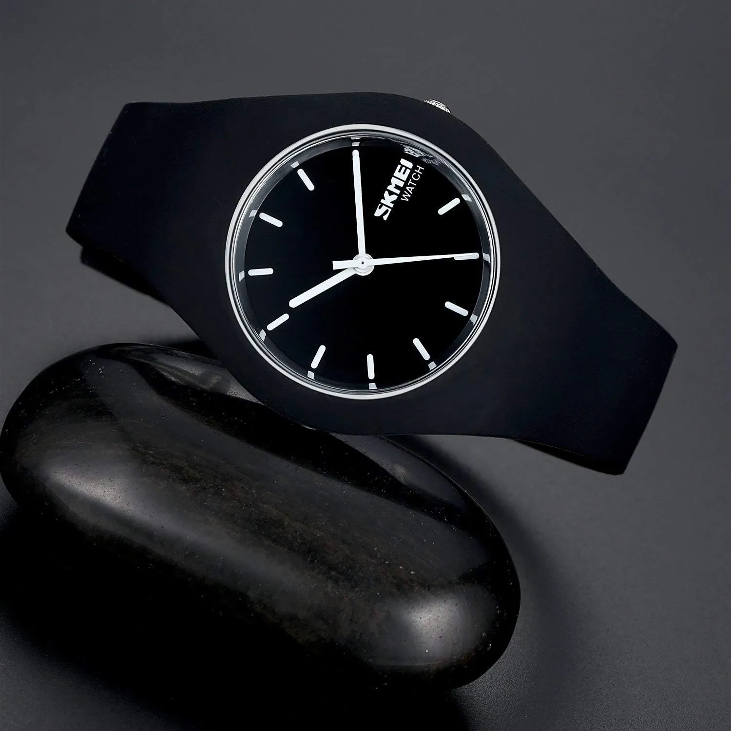 Gosasa Casual Simple Style Silicone Strap Women Men Sports Watches 30M Waterproof