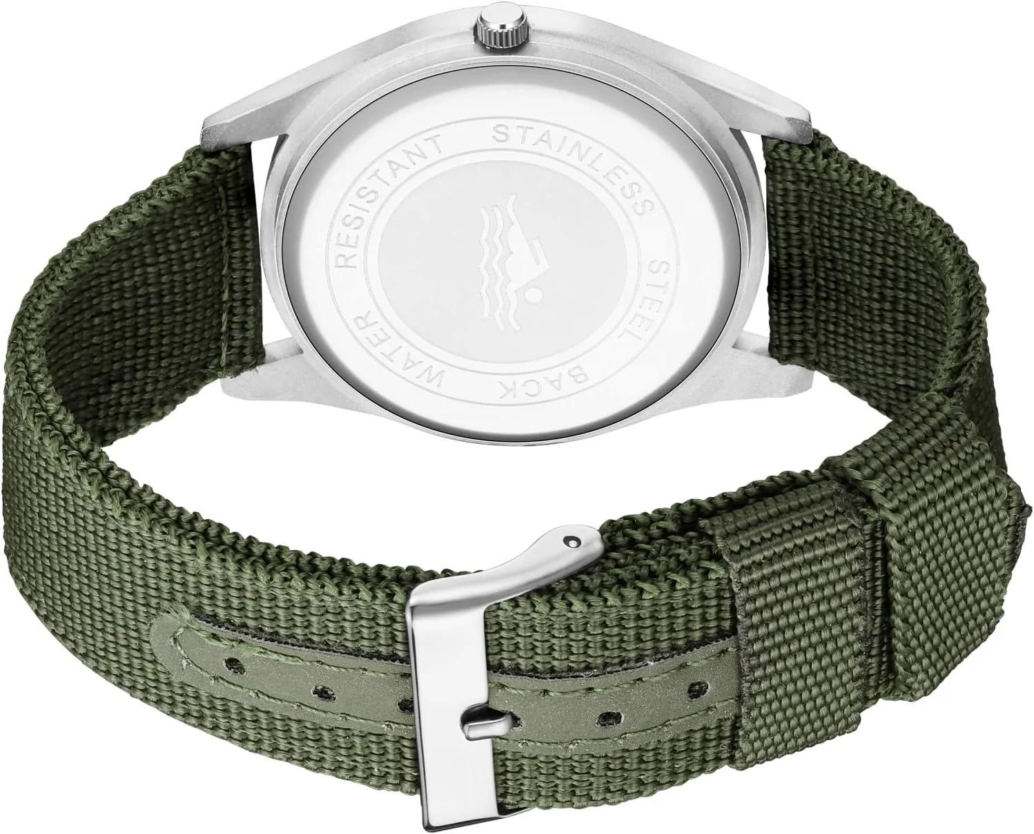 Gosasa Unisex Military Watches Sport Textile Nylon Strap Stylish Men Watch Luminous Fashion Watches Analog Display Quartz Waterproof Casual Wristwatch