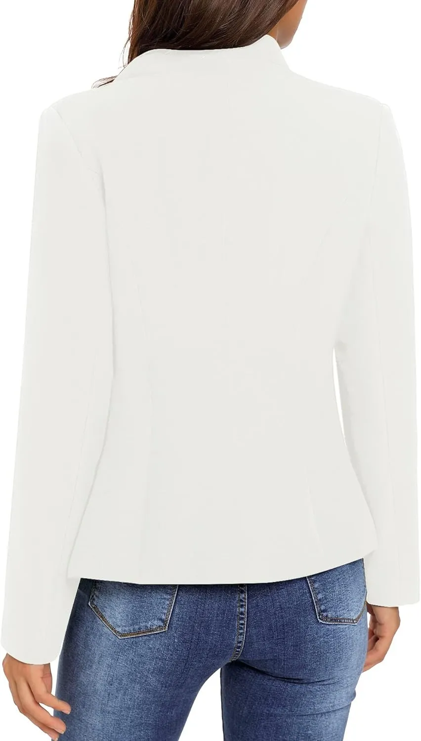GRAPENT Women's Business Casual Buttons Pockets Open Front Blazer Suit Cardigan