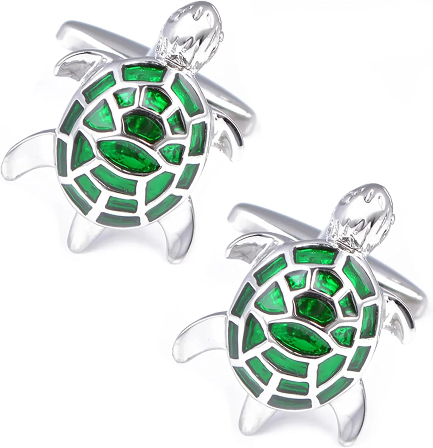 Green Turtle Men's Cufflinks for Wedding Daily French Cuff Tuxedo Shirt In Gift Box Brass Metal Shirt Buttons Cufflinks Jewelry Anniversary