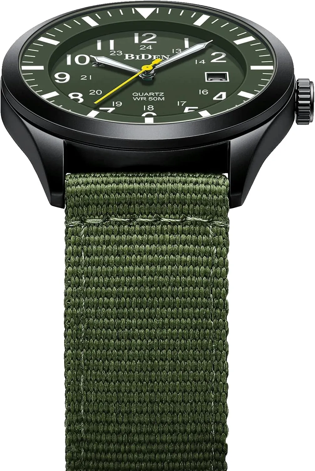 HANPOSH Mens Watches Military Army Analog Quartz Waterproof Wrist Watch for Men Date Display Nylon Tactical Field Sports Wristwatch