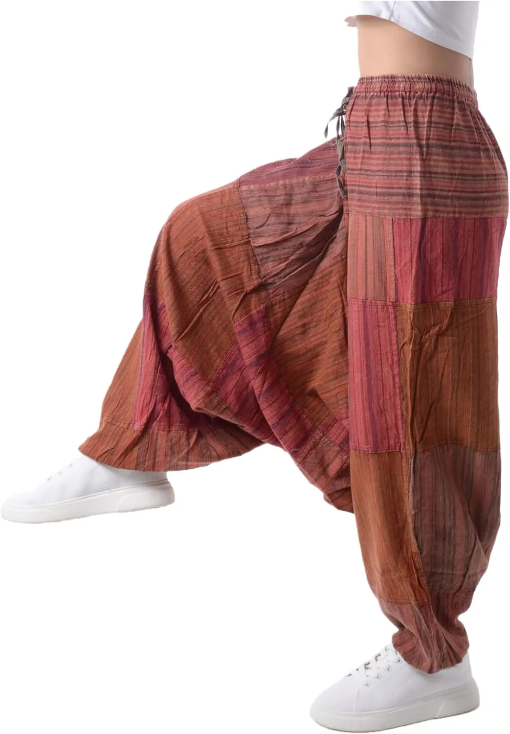 Harem Pants 100% Cotton, Bohemian Yoga Boho Hippie Pants