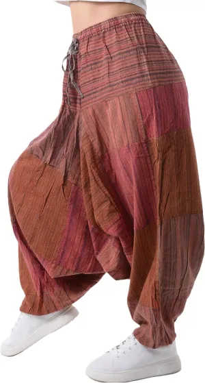 Harem Pants 100% Cotton, Bohemian Yoga Boho Hippie Pants