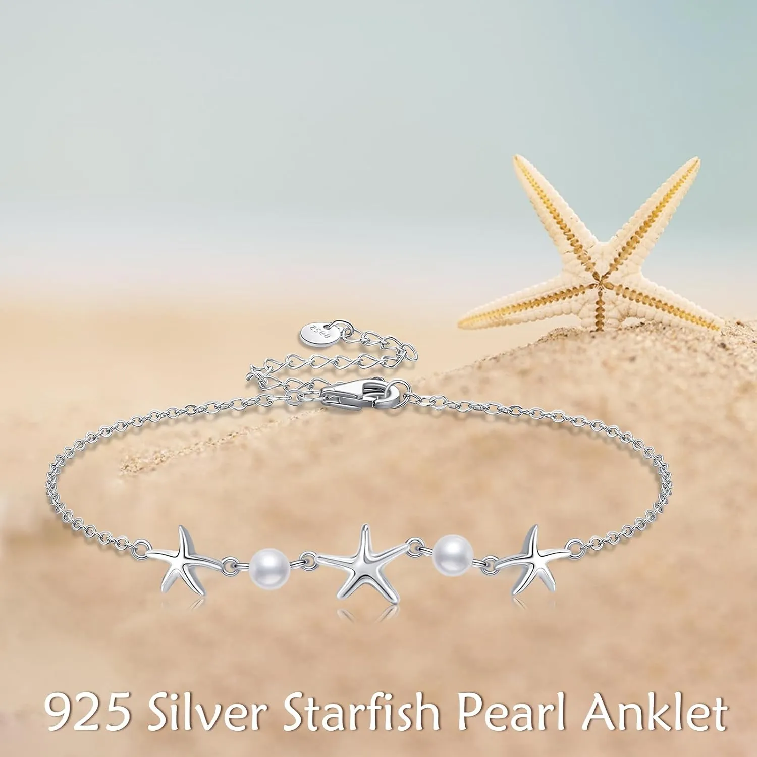 Heart/Starfish/Pineapple/Anchor/Sea Turtle/Butterfly/Celtic/Whale Tail bracelet Anklets for Women 925 Sterling Silver Anklets Jewelry for Women