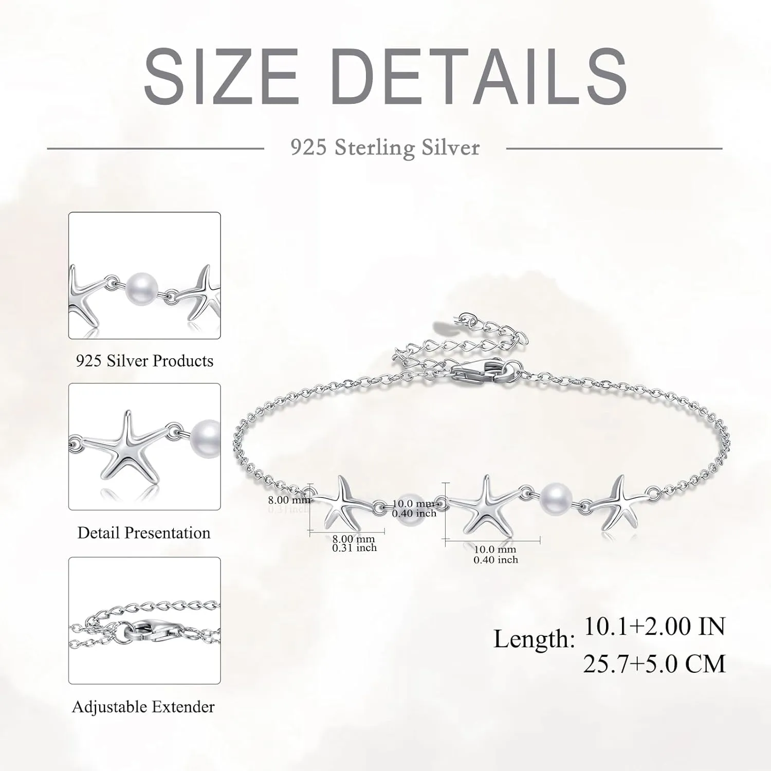 Heart/Starfish/Pineapple/Anchor/Sea Turtle/Butterfly/Celtic/Whale Tail bracelet Anklets for Women 925 Sterling Silver Anklets Jewelry for Women