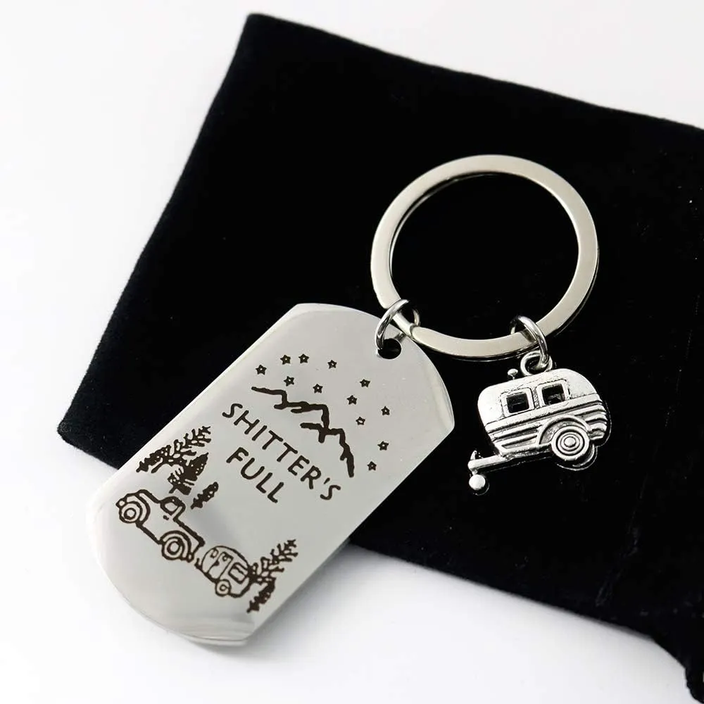 Hibetek Journey Keychain Travel Trailer Camping Keychain Tutor Gift RV Trailer