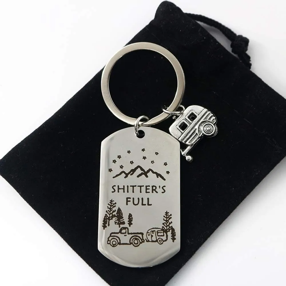 Hibetek Journey Keychain Travel Trailer Camping Keychain Tutor Gift RV Trailer