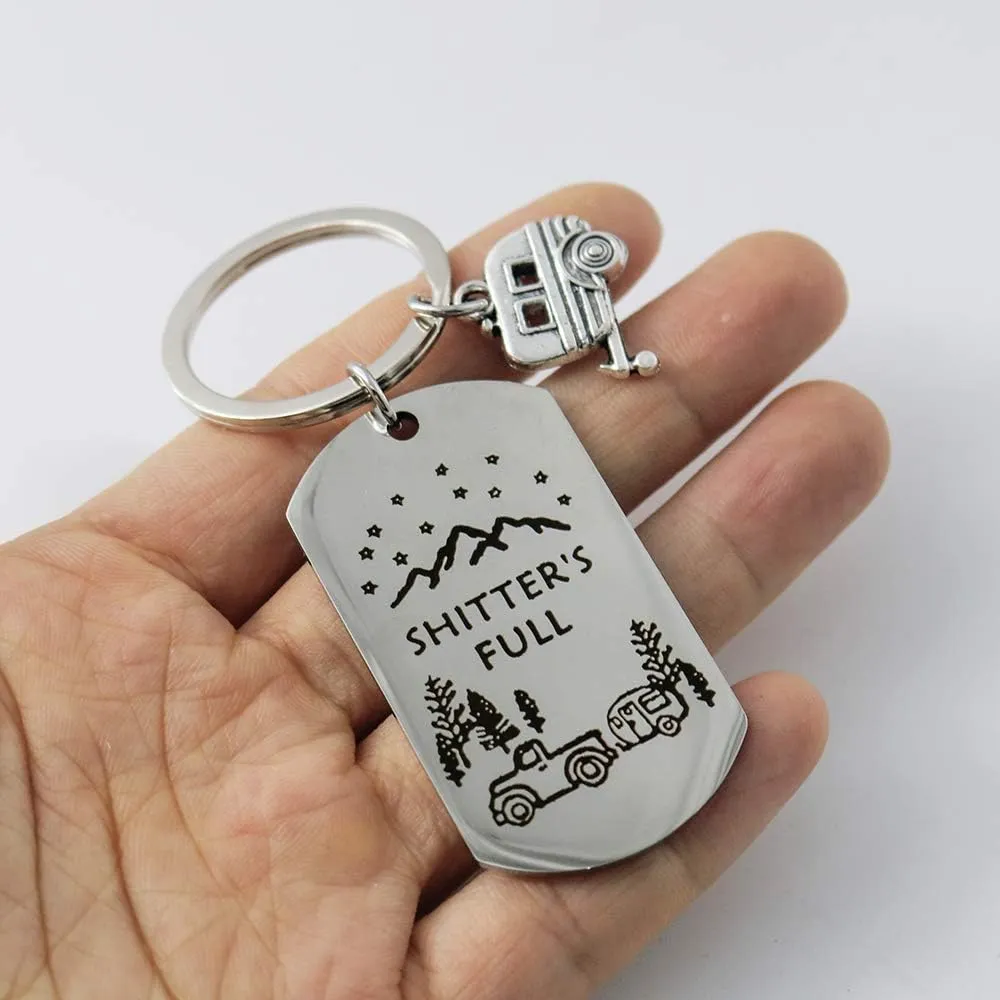 Hibetek Journey Keychain Travel Trailer Camping Keychain Tutor Gift RV Trailer