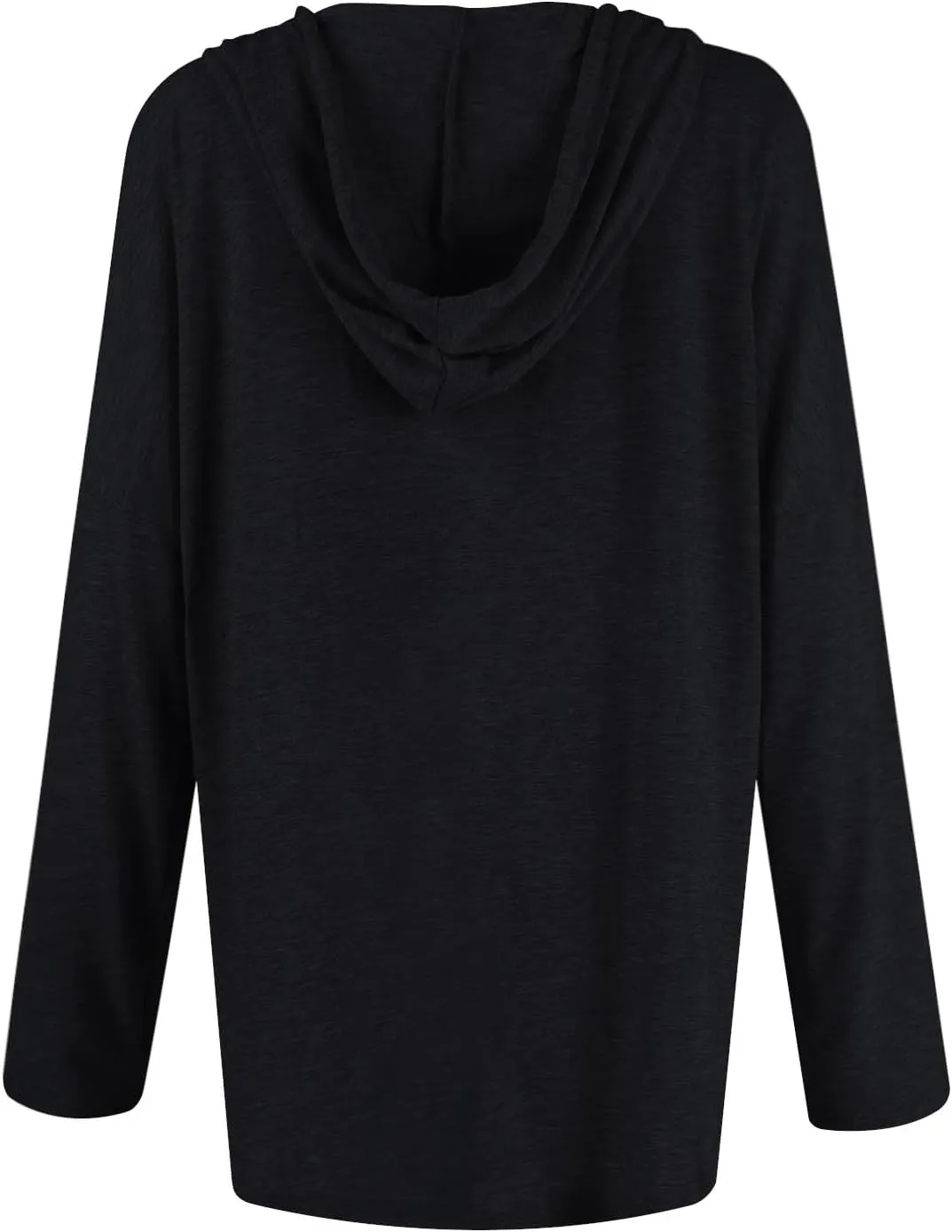 Hoodies for Women Trendy Winter Vneck Sweatshirts Oversized Long Sleeve Tshirts Loose Fit Plain Color Sweatshirts