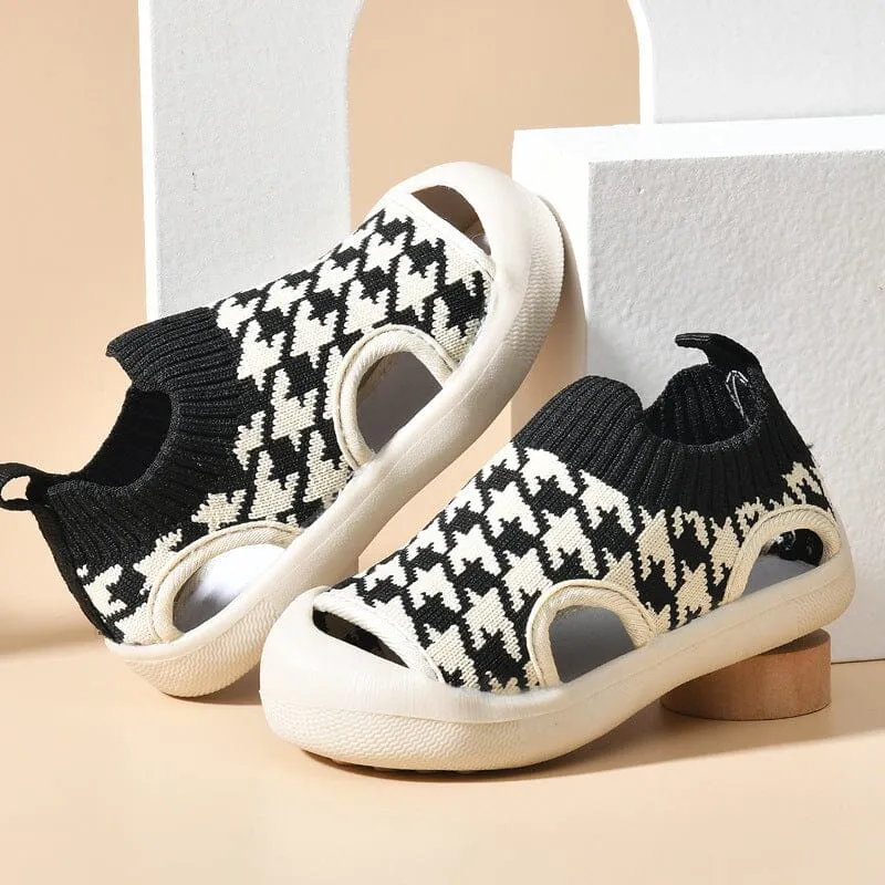 Houndstooth Flyknit First Walker Shoes