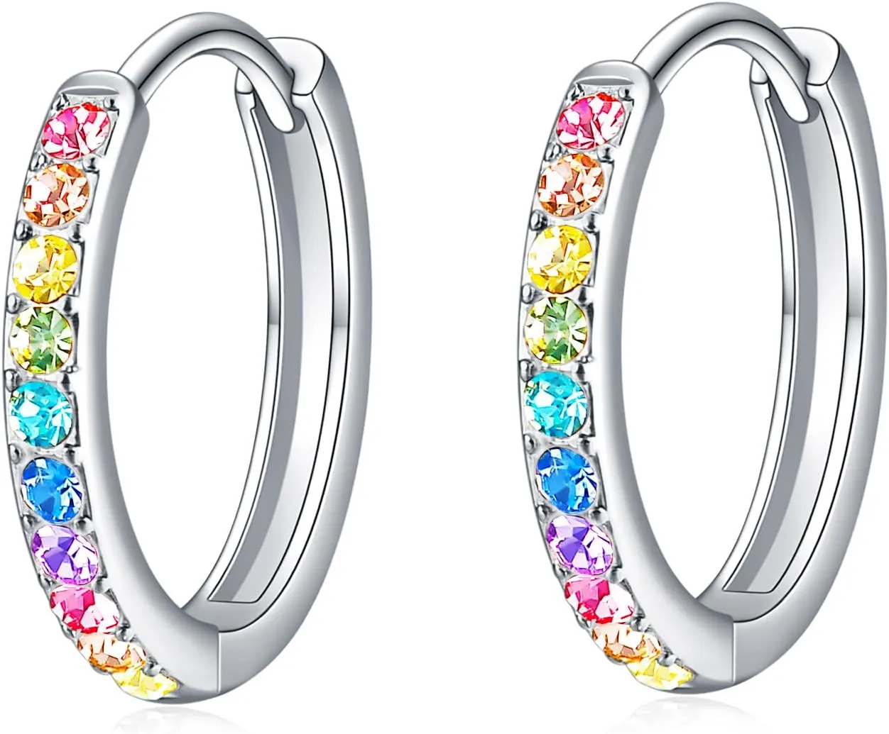 Huggie Hoop Earrings for Women,Beaded Cartilage Helix Earrings Gifts Jewelry