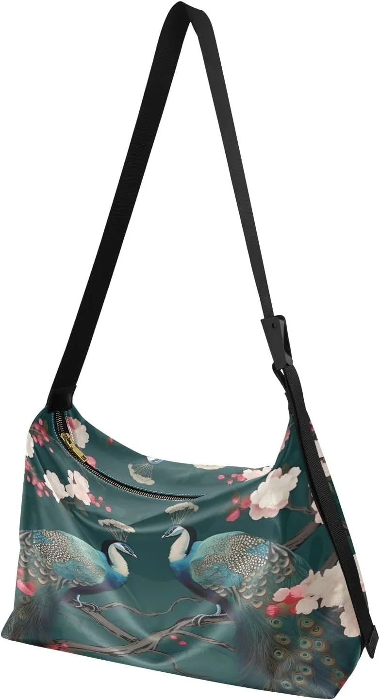 Husky Wearing a Pirate Hat Leather Mens Shoulder Bag, Leather Shoulder Bag, Shoulder Handbag with Pockets
