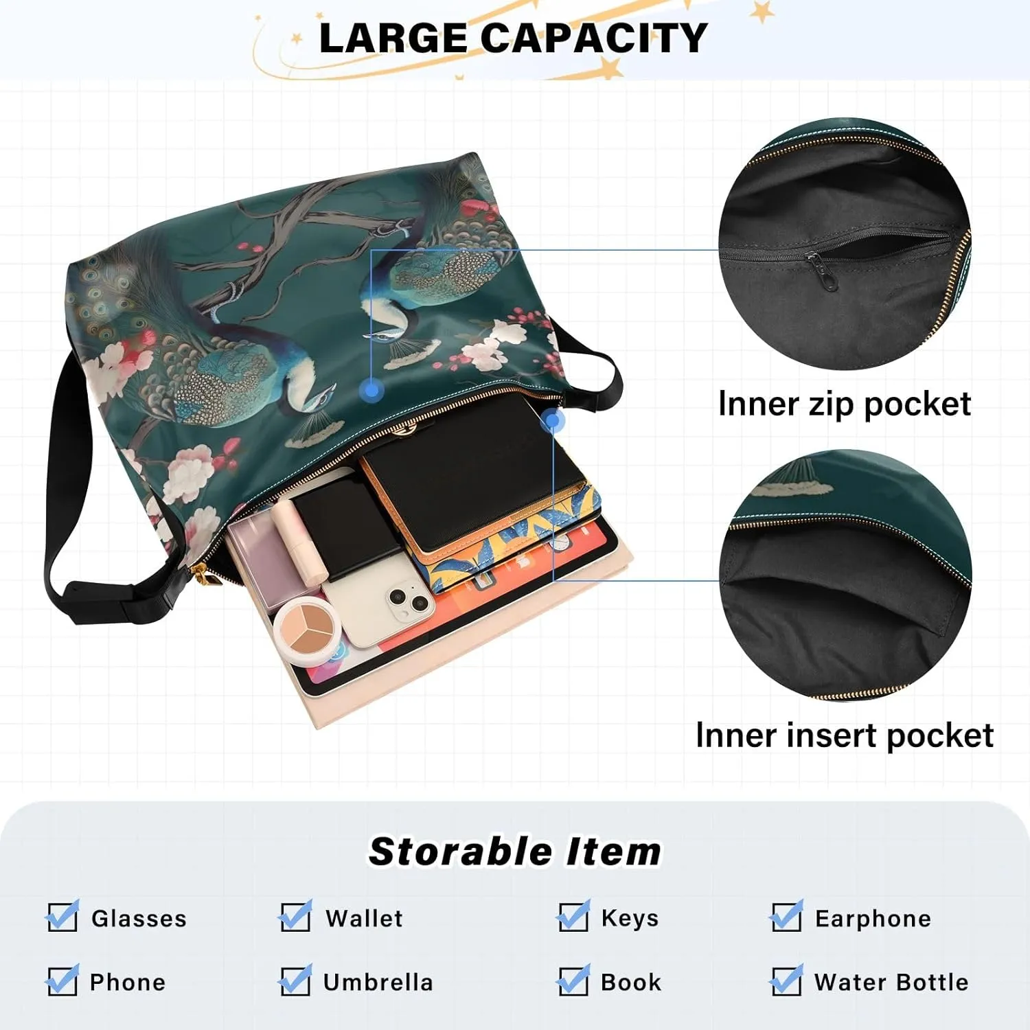 Husky Wearing a Pirate Hat Leather Mens Shoulder Bag, Leather Shoulder Bag, Shoulder Handbag with Pockets