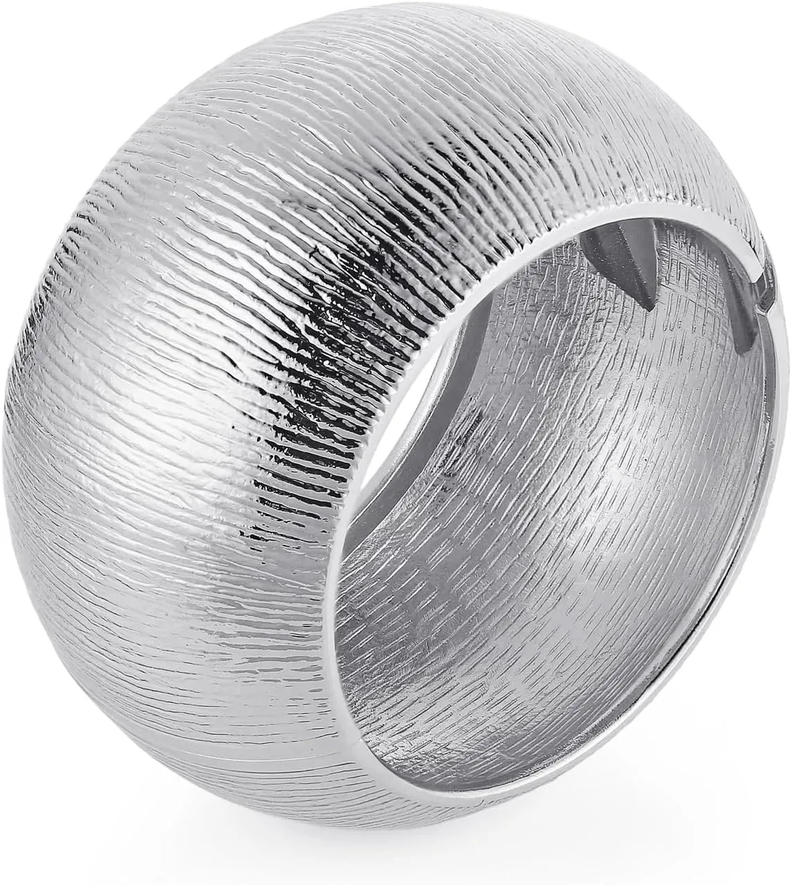 HZMAN 7.0Inch Chunky Bracelets for Women Thick Wide Bangle Bracelet Oversize Textured Open Hinge Wrist Cuff Bracelet Jewelry Gift
